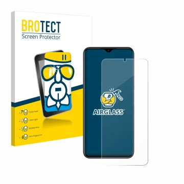 Vorderseite einer Produktverpackung mit dem Markenlogo BROTECT. Daneben ist das Gerät Doogee N50 Pro mit dem zugehörigen Displ