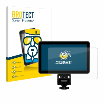 Vorderseite einer Produktverpackung mit dem Markenlogo BROTECT. Daneben ist das Gerät Rollei Viltrox DC-X3 6