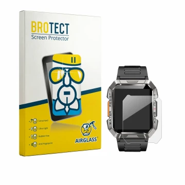 Vorderseite einer Produktverpackung mit dem Markenlogo BROTECT. Daneben ist das Gerät Baolubao W60 mit dem zugehörigen Display