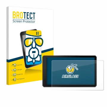 Vorderseite einer Produktverpackung mit dem Markenlogo BROTECT. Daneben ist das Gerät Garmin Tread 2 Powersport 6