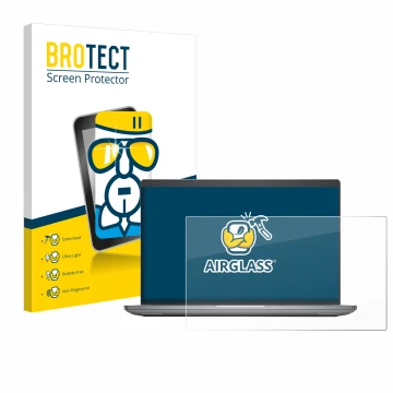 Vorderseite einer Produktverpackung mit dem Markenlogo BROTECT. Daneben ist das Gerät Dell Precision 3591 Workstation mit dem 