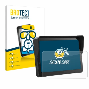 Vorderseite einer Produktverpackung mit dem Markenlogo BROTECT. Daneben ist das Gerät Carpuride W702 Pro 7