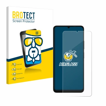 Vorderseite einer Produktverpackung mit dem Markenlogo BROTECT. Daneben ist das Gerät Ulefone Note 20 Pro mit dem zugehörigen 