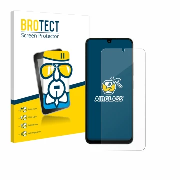 Vorderseite einer Produktverpackung mit dem Markenlogo BROTECT. Daneben ist das Gerät Xiaomi Poco C75 mit dem zugehörigen Disp