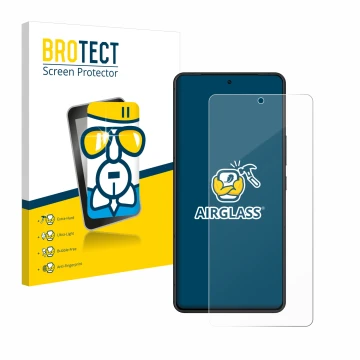 Vorderseite einer Produktverpackung mit dem Markenlogo BROTECT. Daneben ist das Gerät ASUS ROG Phone 9 mit dem zugehörigen Dis