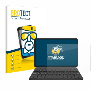 Vorderseite einer Produktverpackung mit dem Markenlogo BROTECT. Daneben ist das Gerät BESTTAB A20 mit dem zugehörigen Displays