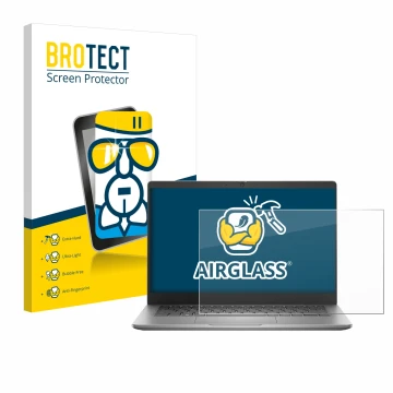 Vorderseite einer Produktverpackung mit dem Markenlogo BROTECT. Daneben ist das Gerät Dell Latitude 3340 Laptop 13.3