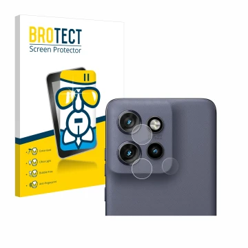 Vorderseite einer Produktverpackung mit dem Markenlogo BROTECT. Daneben ist das Gerät Motorola Edge 50 Neo (NUR Kameraschutz) 