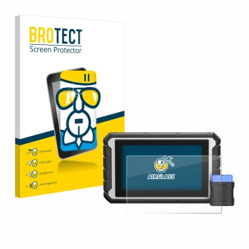Vorderseite einer Produktverpackung mit dem Markenlogo BROTECT. Daneben ist das Gerät ArtiDiag 900BT mit dem zugehörigen Displ