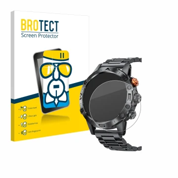 Vorderseite einer Produktverpackung mit dem Markenlogo BROTECT. Daneben ist das Gerät DekeFit MT43PRO 1.53