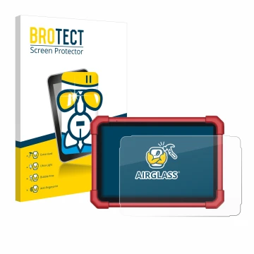 Vorderseite einer Produktverpackung mit dem Markenlogo BROTECT. Daneben ist das Gerät Launch X-431 Euro Link mit dem zugehörig