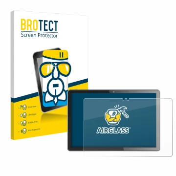 Vorderseite einer Produktverpackung mit dem Markenlogo BROTECT. Daneben ist das Gerät VALE V10E-LTE mit dem zugehörigen Displa