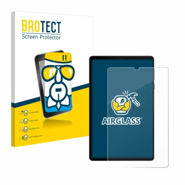 Vorderseite einer Produktverpackung mit dem Markenlogo BROTECT. Daneben ist das Gerät Lenovo Legion Tab Gen 3 mit dem zugehöri