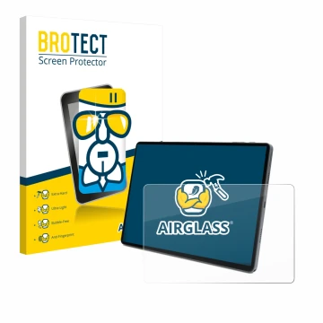 Vorderseite einer Produktverpackung mit dem Markenlogo BROTECT. Daneben ist das Gerät Terra Pad 1007 10.95