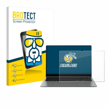 Vorderseite einer Produktverpackung mit dem Markenlogo BROTECT. Daneben ist das Gerät Samsung Galaxy Book5 Pro 16