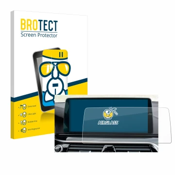 Vorderseite einer Produktverpackung mit dem Markenlogo BROTECT. Daneben ist das Gerät BMW Facelift G31 (LCI) (2021) 12.3
