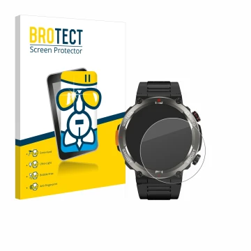 Vorderseite einer Produktverpackung mit dem Markenlogo BROTECT. Daneben ist das Gerät Blackview W50 Pro 1.45