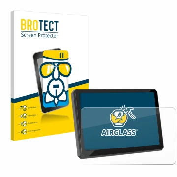 Vorderseite einer Produktverpackung mit dem Markenlogo BROTECT. Daneben ist das Gerät Carpuride W702BS 7