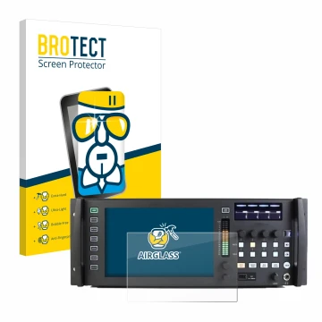 Vorderseite einer Produktverpackung mit dem Markenlogo BROTECT. Daneben ist das Gerät Behringer Wing Rack mit dem zugehörigen 