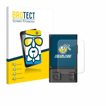 Vorderseite einer Produktverpackung mit dem Markenlogo BROTECT. Daneben ist das Gerät Hoverair Beacon mit dem zugehörigen Disp