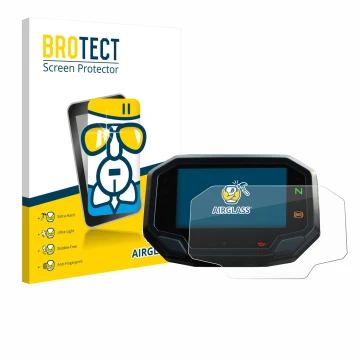 Vorderseite einer Produktverpackung mit dem Markenlogo BROTECT. Daneben ist das Gerät Kawasaki Ninja 650 / 1000SX 2020+ mit de