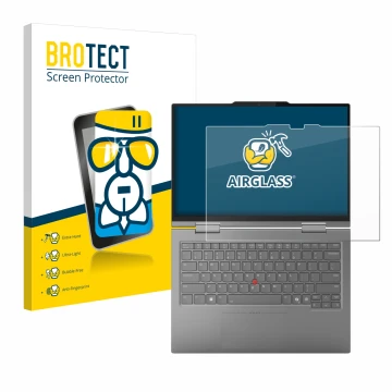 Vorderseite einer Produktverpackung mit dem Markenlogo BROTECT. Daneben ist das Gerät Lenovo ThinkPad X1 2-in-1 Gen 10 14