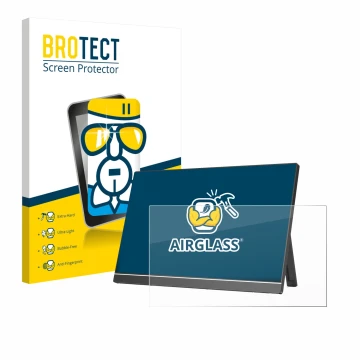 Vorderseite einer Produktverpackung mit dem Markenlogo BROTECT. Daneben ist das Gerät Arzopa Z1RC 16