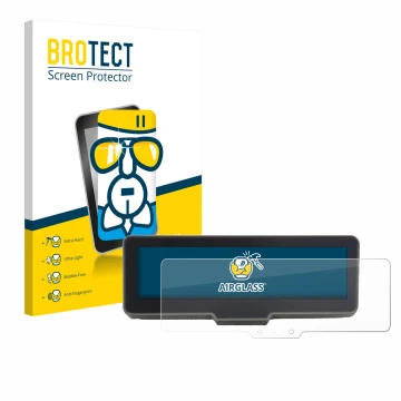 Vorderseite einer Produktverpackung mit dem Markenlogo BROTECT. Daneben ist das Gerät KTM 990 Duke R 2025 mit dem zugehörigen 