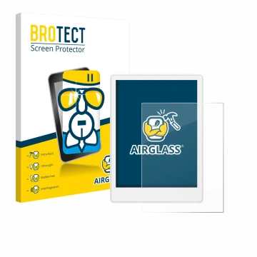 Vorderseite einer Produktverpackung mit dem Markenlogo BROTECT. Daneben ist das Gerät Meebook M8 7.8