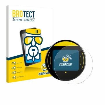 Vorderseite einer Produktverpackung mit dem Markenlogo BROTECT. Daneben ist das Gerät Nayax Onyx mit dem zugehörigen Displaysc