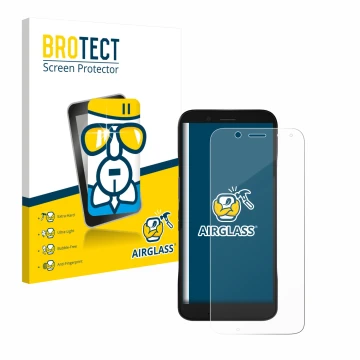 Vorderseite einer Produktverpackung mit dem Markenlogo BROTECT. Daneben ist das Gerät Datalogic Memor 12 mit dem zugehörigen D