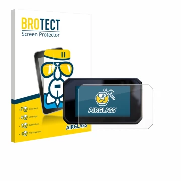 Vorderseite einer Produktverpackung mit dem Markenlogo BROTECT. Daneben ist das Gerät Honda CBR650R 2025 mit dem zugehörigen D