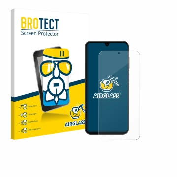 Vorderseite einer Produktverpackung mit dem Markenlogo BROTECT. Daneben ist das Gerät Samsung Galaxy A26 5G Enterprise Edition