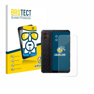 Vorderseite einer Produktverpackung mit dem Markenlogo BROTECT. Daneben ist das Gerät Samsung Galaxy XCover 7 Pro (Display+Kam