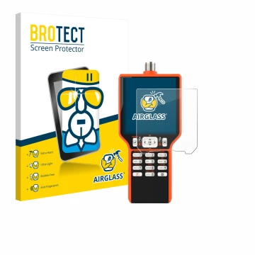 Vorderseite einer Produktverpackung mit dem Markenlogo BROTECT. Daneben ist das Gerät RigExpert MATCH mit dem zugehörigen Disp