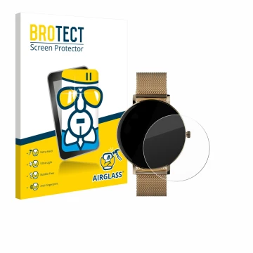 Vorderseite einer Produktverpackung mit dem Markenlogo BROTECT. Daneben ist das Gerät ZenWatch Venice Pro mit dem zugehörigen 