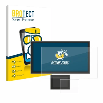 Vorderseite einer Produktverpackung mit dem Markenlogo BROTECT. Daneben ist das Gerät Icom IC-7760 mit dem zugehörigen Display