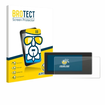 Vorderseite einer Produktverpackung mit dem Markenlogo BROTECT. Daneben ist das Gerät Acta Berg Radio mit dem zugehörigen Disp