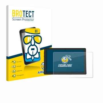 Vorderseite einer Produktverpackung mit dem Markenlogo BROTECT. Daneben ist das Gerät Whitedeer A10PRO mit dem zugehörigen Dis