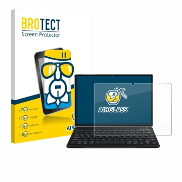 Vorderseite einer Produktverpackung mit dem Markenlogo BROTECT. Daneben ist das Gerät DEERTiME E6 10.1