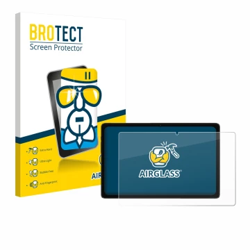 Vorderseite einer Produktverpackung mit dem Markenlogo BROTECT. Daneben ist das Gerät ZTE Blade X10 II mit dem zugehörigen Dis