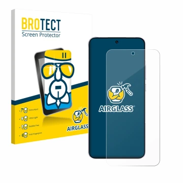 Vorderseite einer Produktverpackung mit dem Markenlogo BROTECT. Daneben ist das Gerät Oppo Reno 14 Pro mit dem zugehörigen Dis