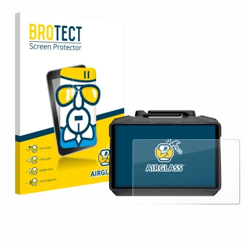 Vorderseite einer Produktverpackung mit dem Markenlogo BROTECT. Daneben ist das Gerät DJI RC Pro 2 mit dem zugehörigen Display