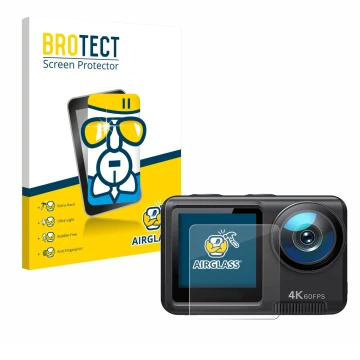 Vorderseite einer Produktverpackung mit dem Markenlogo BROTECT. Daneben ist das Gerät Wolfang GA420 mit dem zugehörigen Displa