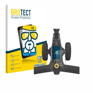 Vorderseite einer Produktverpackung mit dem Markenlogo BROTECT. Daneben ist das Gerät PowaKaddy CT10 mit dem zugehörigen Displ