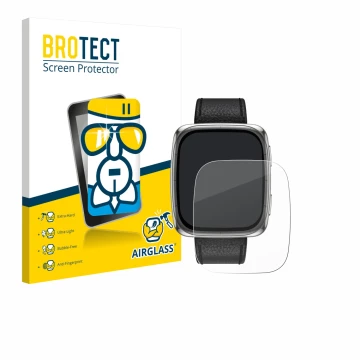 Vorderseite einer Produktverpackung mit dem Markenlogo BROTECT. Daneben ist das Gerät Amazfit Active 2 (rechteckig) mit dem zu