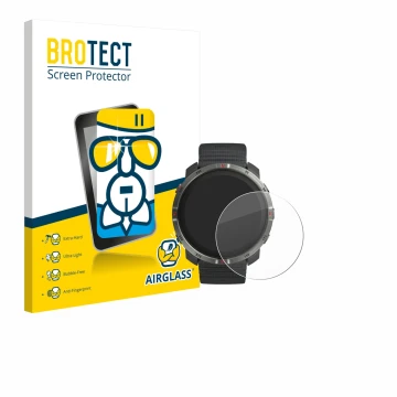 Vorderseite einer Produktverpackung mit dem Markenlogo BROTECT. Daneben ist das Gerät Polar Grit X2 mit dem zugehörigen Displa