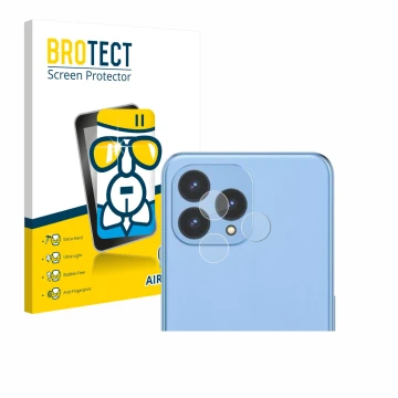 Vorderseite einer Produktverpackung mit dem Markenlogo BROTECT. Daneben ist das Gerät Cubot P80 (NUR Kamera) mit dem zugehörig