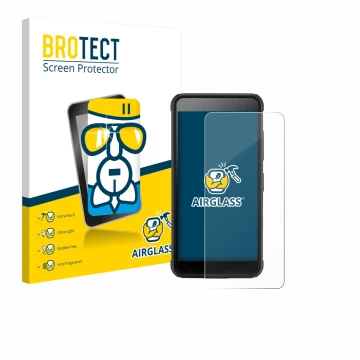 Vorderseite einer Produktverpackung mit dem Markenlogo BROTECT. Daneben ist das Gerät SkyCaddie Pro 4X mit dem zugehörigen Dis