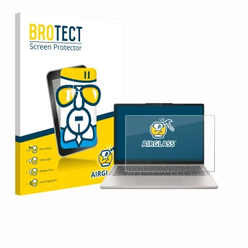 Vorderseite einer Produktverpackung mit dem Markenlogo BROTECT. Daneben ist das Gerät Lenovo Chromebook Plus 14 mit dem zugehö